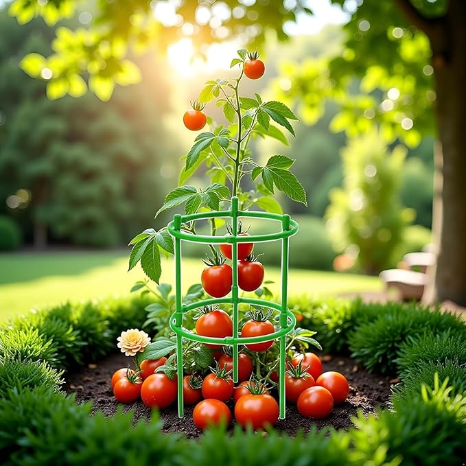Green Tomato Cage | Tomato Support | Adjustable Plant Supports for Garden | Deformable Assembled Tomato | Trellis for Vegetable, Flower and Fruit Growing, Plant Support Structures