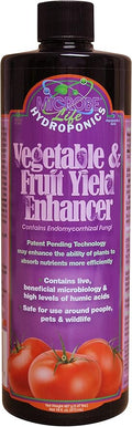 Microbe Life Hydroponics Fruit and Vegetable Plant Growth Yield Enhancer Supplement, Plant Nutrients for Better Growth and Yield, Use with Any Feeding Systems Including Hydroponics or Soil, 16 Ounces