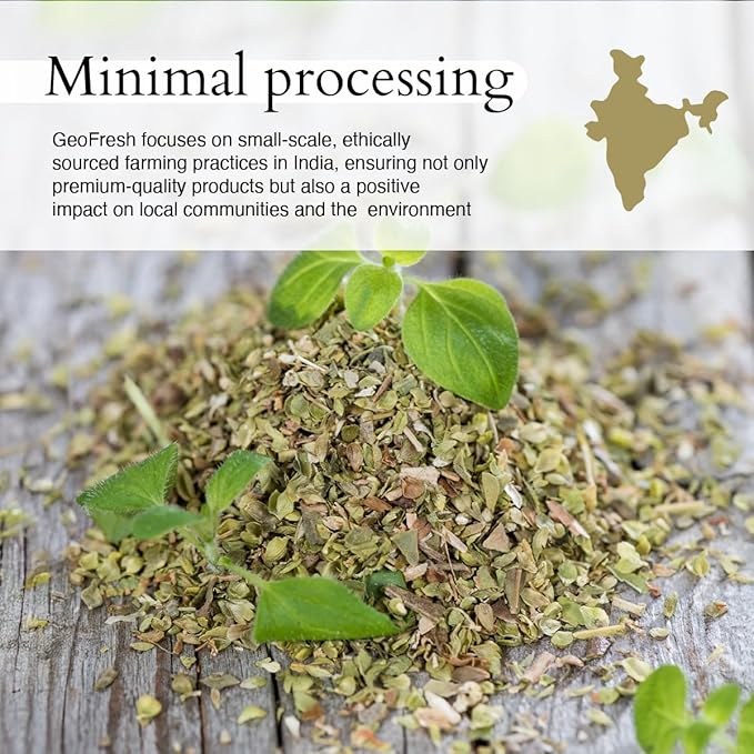 Geo-Fresh Organic Oregano, 2.12 oz (60g) | Seasoning | Best on Pizza, Pasta, Soup, Chicken & many more | Non-GMO, Kosher, 100% Organic, Gluten Free, USDA Certified