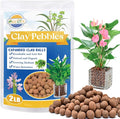 ZeeDix 2LBS Expanded Clay Pebbles for Hydroponics - pH Neutral Hydro Balls 4mm-16mm Lightweight Leca Clay Pebbles for Plants Drainage Aggregate, Aquaponics, Indoor Gardening & Succulents