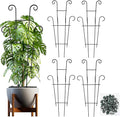 25.6 Inch Plant Trellis for Climbing Plants, 4 Pack Metal Garden Trellis for Potted Plants Indoor House Plant Climber Support Stakes with Plant Clips for Monstera Pothos Hoya Ivy Flower