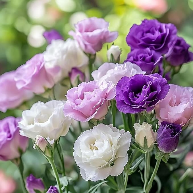 950+ Mixed Lisianthus Seeds for Planting Outdoor -Lisianthus Thornless Roses Plants Flowers Non-GMO Heirloom