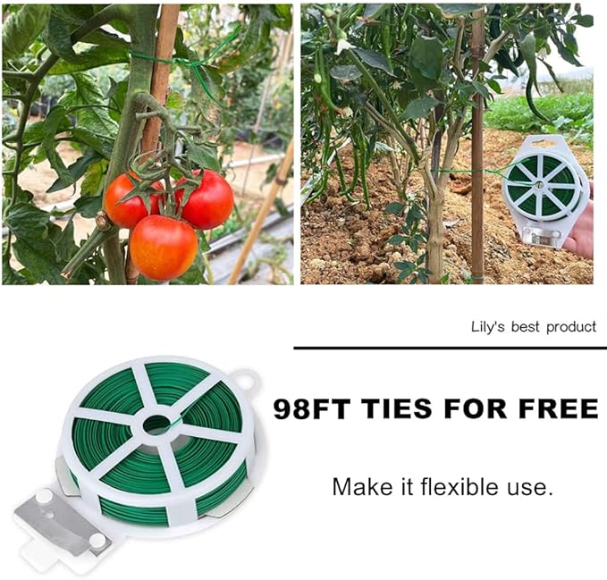 HOPELF 50 Pack 2ft Bamboo Plant Stakes for Wood Garden Sticks，Wooden Plant Supports，Bamboos，Bamboo Trellis，Crafts, More Size Choices 8"/12"/16"//2'/3'/4'/5'/6'