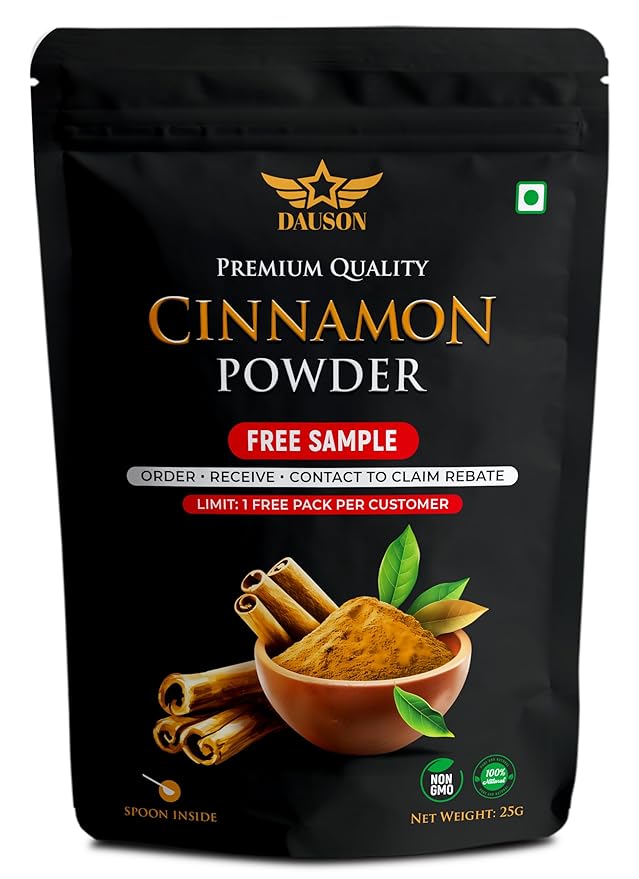 Cinnamon Powder – 100% Pure & Natural | 0.88 Oz Finely Ground Cinnamon | No Additives or Fillers | Aromatic, Earthy Flavor for Cooking | 25g Sample Available | Kitchen Essential for Global Cuisine