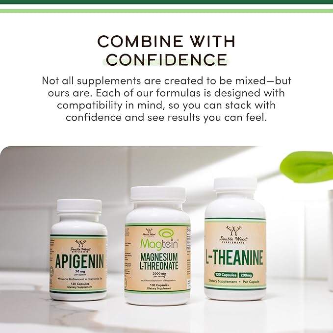 Double Wood Supplements Organic Lemon Balm 120 Capsules - for Digestion & Relaxation 590mg - 120 Servings - Non-GMO, Gluten Free, and Vegan Safe