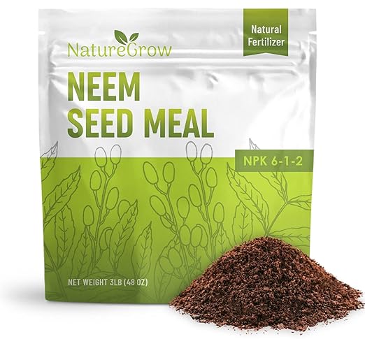 Neem Seed Meal - Organic Fertilizer for Healthy Plant Growth and Soil Health 3LB