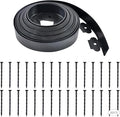 Garden Edging 30ft Black Landscape Edging, 30 Spikes for Lawn 2 Inch Tall