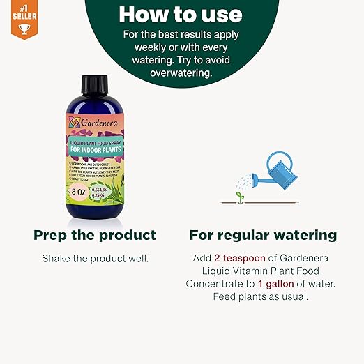 Gardenera Plant Growth Superfood for Citrus Trees with 18 Key Vitamins & Minerals - Organic Plant Food Fertilizer - Micro-Fungi and Bio-Organisms for Citrus Plant Care & Growth Enhancement - 32oz