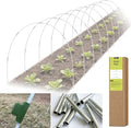 48 PCS Garden Hoops for Raised Beds, RIFNY Greenhouse Hoops Kit Long Grow Tunnel for Row Cover, Rust-Free Fiberglass Garden Support Poles for Insect Mesh Netting Freeze Plant Cover Frame