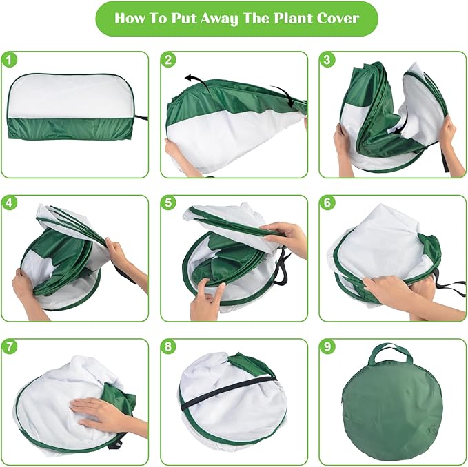 40" x 40" x 20" Pop Up Garden Mesh Plant Cover, Foldable Plant Protector Mesh Plant Enclosure, Outdoor Garden Netting Plant Cover Bird and Pest Protection Guard for Vegetables Fruits Flowers Seedlings