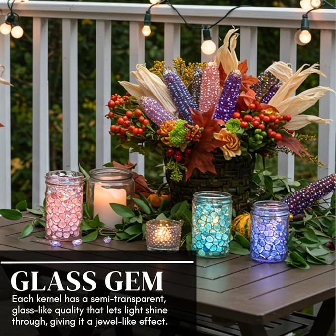 Glass Gem Indian Corn Seeds for Planting - 25+ Seeds - Vibrant Translucent Kernels - Grown in Iowa - Non-GMO
