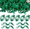 100pcs Plant Support Clips - Tomato Clips for String Trellis, Grape Vine Clips for Garden Netting Climbing Plants, Secured Plastic Plant Clip for Fixing Stem and Vine (100, Green)