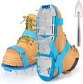 Lawn Aerator Shoes for Grass - Pre-Assembled Grass Aerator Shoes for Lawn - Soil Yard Aerator Tool for Aerating Patio Garden, Blue, Large Size