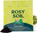 Rosy Soil Plant Food - Microbially Active Fertilizer for Houseplants, Herbs, Flowers – Enriched with Biochar, Kelp, and Worm Castings – Organic Food for Healthy Growth – 2 Quarts