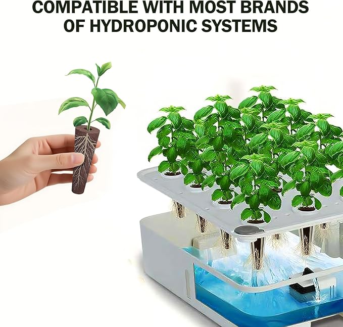 SIULMKOT 60 Pack Hydroponic Grow Sponges Seed Pods Replacement, Rapid Rooting Nursery Sponges Compatible with Aerogarden & Most Hydroponic System