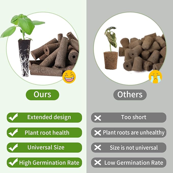 Grow Sponges 50 Pack, Hydroponics Replacement Root Growth Sponges Compatible with Aero Garden iDOO and Most Other Brands
