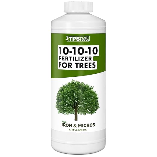 Liquid 10-10-10 Fertilizer for Trees and Shrubs – Balanced NPK Plus Iron and Micros for Stronger Growth and Healthy Roots, 32 oz