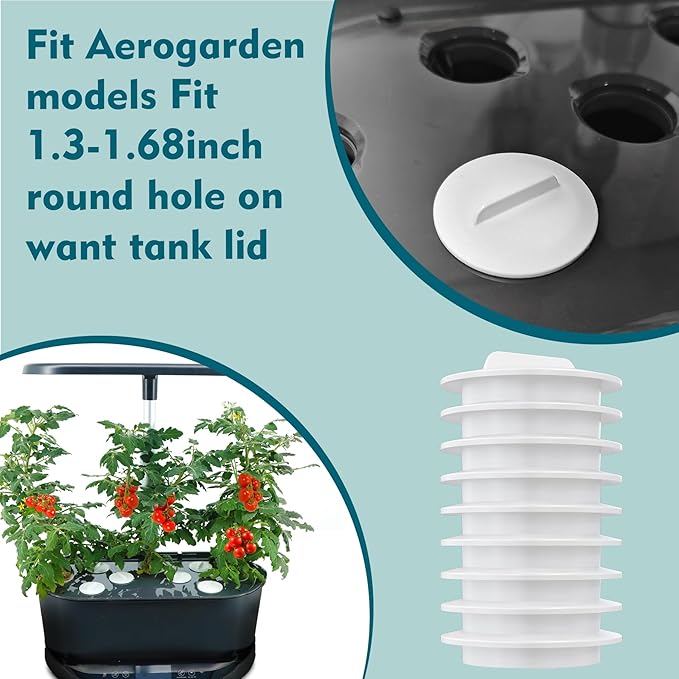 Plant Spacer Kit Compatible with Aerogarden,Plant Spacer Cover for Aerogarden Spacer Caps,for Indoor Hydroponic Growing System,Plant Grow Deck Openings, Round, 12 Pack, White