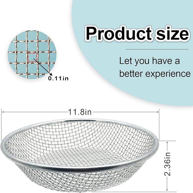 1/8 Inch Soil Sifter for Gardening, Rock Sifter for 5gallon,Compost Sifter Dirt Sifter,Captures Dirt Rocks Sawdust