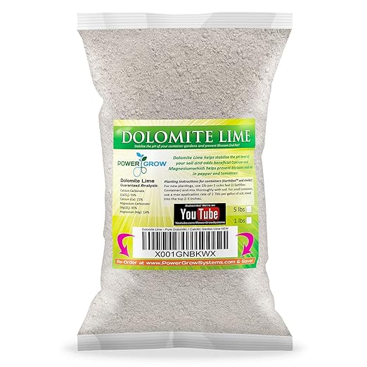 Dolomite Lime - Pure Dolomitic/Calcitic Garden Lime (5 Pounds)