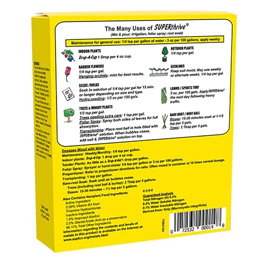 SUPERthrive Original Plant Vitamin Solution with Kelp for All Plants, 4 oz. Plus Perennials to Plant in Fall Seeds