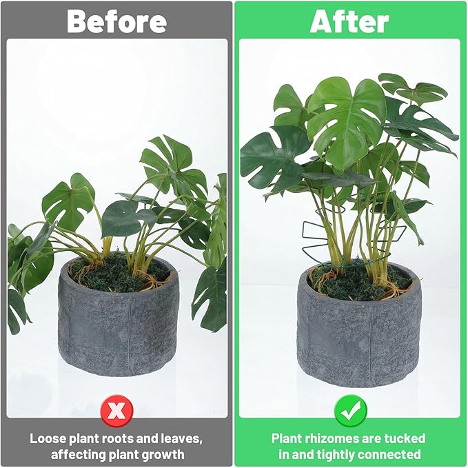 5 Pcs Plant Stakes for Indoor Plants, Reusable Iron Monstera Plant Support Structures Plant Supports for Indoor Plants Climbing and Thriving Growth Holders Gardening Accessories