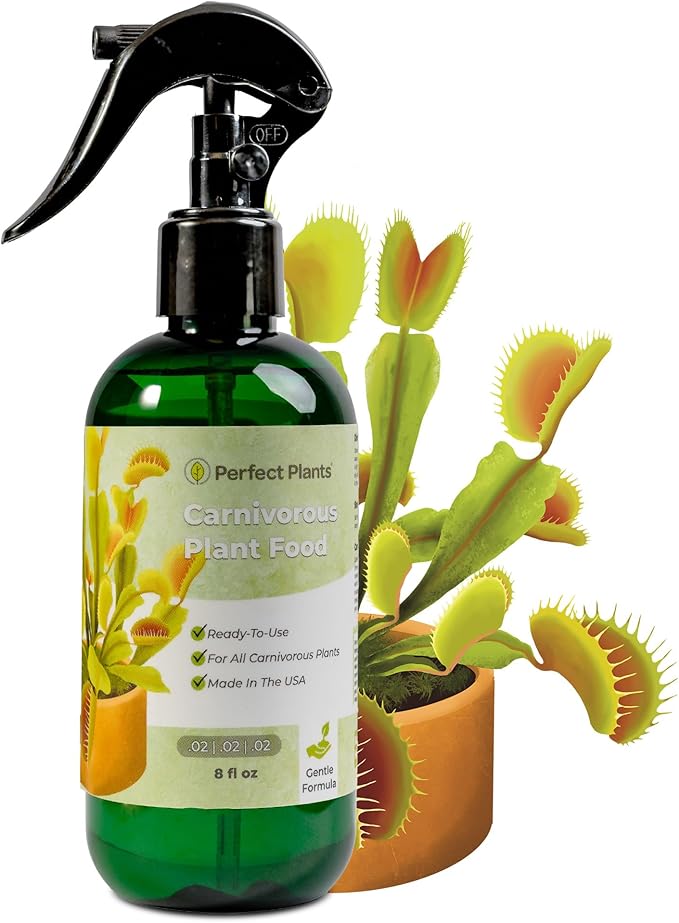 Premium Carnivorous Plant Food Spray by Perfect Plants | Plant Food Foliage Mist for Venus Fly Trap & Other Carnivorous Plants (8oz)