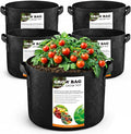 5 Pack 3 Gallon Fabric Grow Bags, Heavy Duty 300G Thickened Aeration Nonwoven Fabric Garden Pots with Handles, Planting Bag for Tomato, Potato, Strawberry, Vegetable, Fruits and Flowers