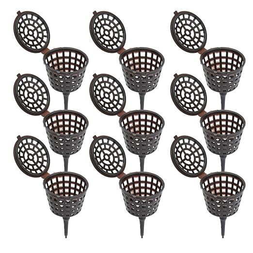 Plastic Fertilizer Mesh Basket for Bonsai, Orchid, Garden Nutrition Cups, 1.6 x 1.1 Inch, 50 Pack