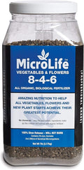 MicroLife Ultimate (8-4-6) Professional Grade Granular Organic Fertilizer for All Vegetables, Flowers Trees and Bushes, 7 LBS