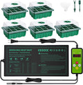 AUPETEK Seedling Heat Mat with Thermostat Controller and 5 Pack Seed Starter Tray Combo Set for Seed Germination Plant Propagation MET Standard