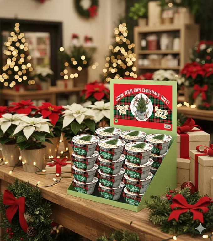 Unique Gardener Grow Your Own Christmas Tree Plant Seeds 3-Pack, DIY Indoor Succulents and Live Plants for Home or Garden Planting, Perfect Pine