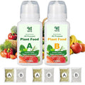 Hydroponics Nutrients (800ml Total), Plant Food A & B for Hydroponic Growing Systems and Indoor Plants, Growing System Accessories for Vegetables Fruits Flowers Thrive