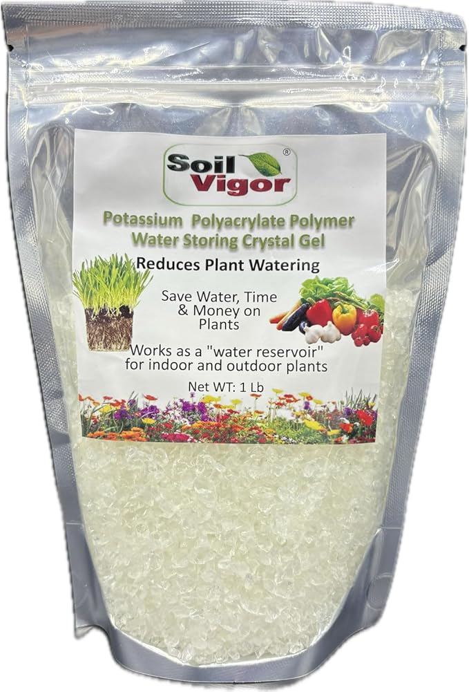 The Ultimate Super Absorbent Polymer for Thirsty Plants - Reduce Watering, Boost Growth, and Save Water-1 Pound
