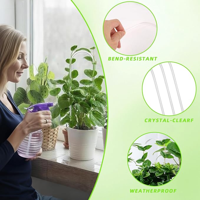 3PCS U-Shaped Clear Acrylic Trellis, 13.7X4'' Plant Trellis for Potted Climbing Plants, U-Style Garden Plant Support for Vine, Ivy, Hoya, Pothos Indoor with Outdoor Use