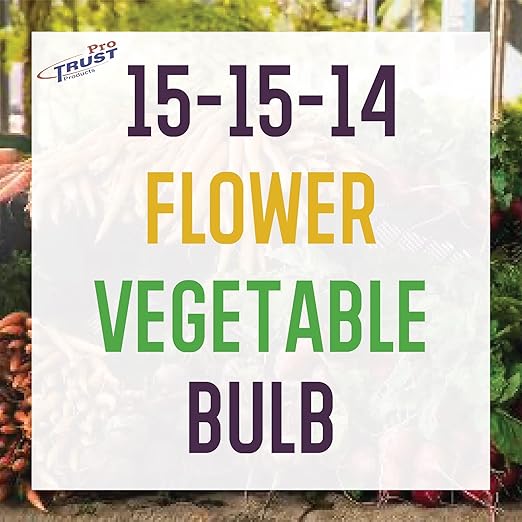 Flower & Vegetable 15-15-14 Fertilizer, 4 Pounds (Pack of 2) - Formulated for Annuals, Perennials, Vegetables & Bulbs