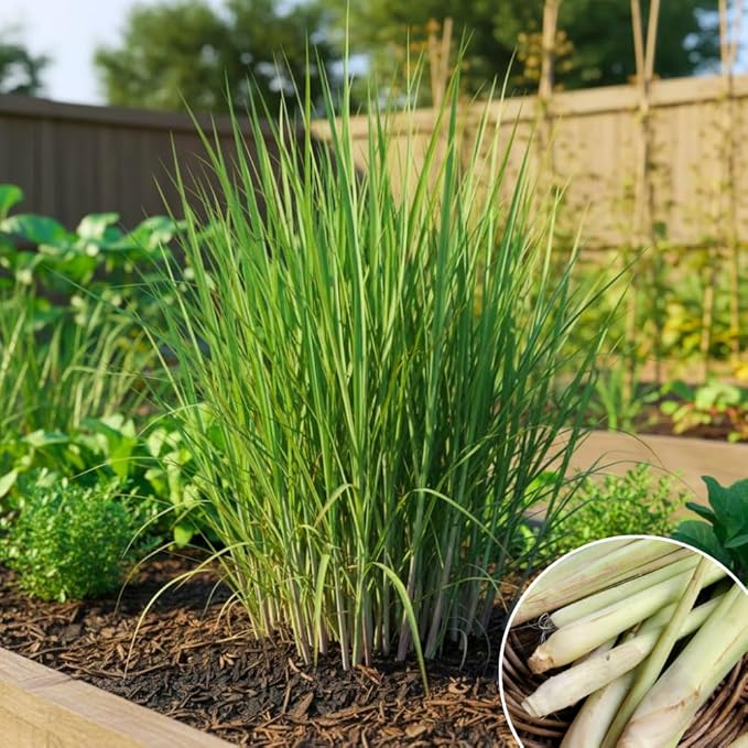 Lemongrass Live Plants, Lemongrass Plants Live, Lemon Grass Live Plant, Well Rooted Lemongrass Herb Seedling for Outdoor Growing, 4 to 6 Inches Tall (Set 2)
