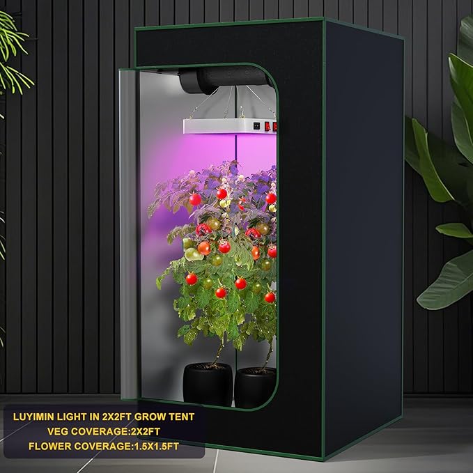 LED Grow Lights for Seed Starting Vegetables Bloom, UV-IR Included Hanging Full Spectrum Grow Lights for Indoor Hydroponic Plants Greenhouse Growing Lamps Veg Bloom Daul Mode