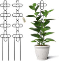24Inch Trellis for Climbing Plants Indoor, Small Garden Metal Trellis for Potted Plants, Plant Stakes for Vine Ivy Flower Plant Support Indoor Plants Accessories Hoya, Flower Shape