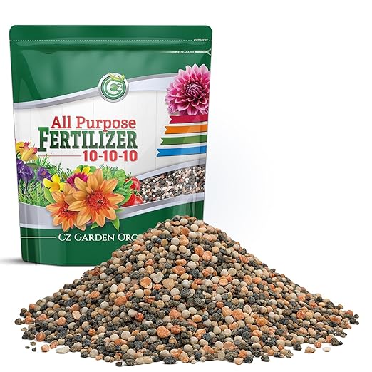 10-10-10 All Purpose Fertilizer - Made in USA - Micronutrients Plant Food for Indoor/Outdoor Plants, Flower Gardens, Fruit & Vegetable Gardens, Trees & Lawns! (All Purpose Fertilizer 4LB)