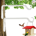 AILIN YELOKIE 12" Plant Hangers 2-Pack - Heavy Duty Rust-Resistant Steel Hooks for Bird Feeders, Indoor/Outdoor Plants & Wall Decor, White
