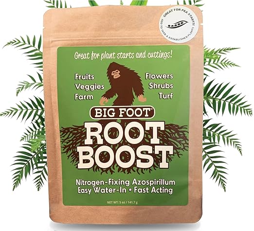 Big Foot Probiotic Root Boost Water Soluble Powder For Established Plants and Transplants - GROW ROOT SIZE, Increase Nitrogen, Grow New Plants from Cuttings, Pea Inoculant - 5 Ounces