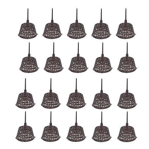 20PCS Plastic Fertilizer Mesh Baskets, Net Cups for Plants with Lids – Planting Containers for Bonsai, Hydroponics, and Fertilization Use