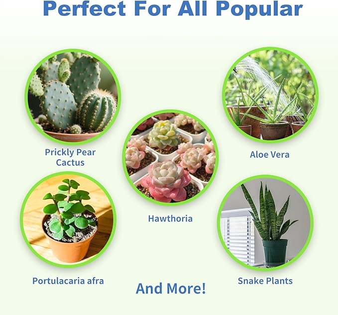 Omitgter Succulent and Cactus Soil Potting Mix 2qt-Premium Breathable & Fast Draining for Healthy Plants