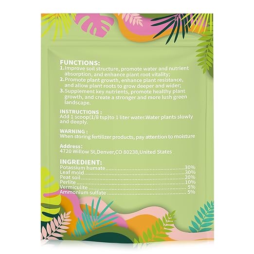 Houseplant Fertilizer, Indoor Plant Food for Potted Houseplants, for Flower & Vegetable Gardens, 7 oz