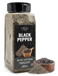 Fresh Finest Course Black Pepper – 12 oz 350G for Home and Commercial Cooking - Course Grind Black Pepper in Practical Container,