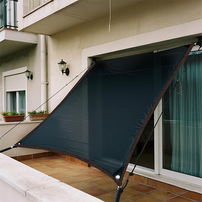 winemana 90% Shade Cloth for Garden- 4x10 FT Breathable Mesh Tarp for Vegetables & Plants, Outdoor Patio Sun Shade with Grommets - Chicken Coop, Dog Kennel Cover