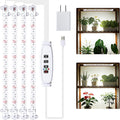 Grow Lights for Indoor Plants, 13" Grow Light Strips with Timer 3/9/12 H, 10 Dimmable Levels, 192 LEDs Full Spectrum Sunlight，Plant Growing Lamp for Indoor Greenhouse Seedlings, 4 Head