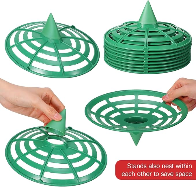 Irenare 12 Pcs Melon Cradle Plant Garden Support Protector for Watermelon Squash Pumpkin Harvest Basket Watermelon Support Trellis for Cantaloupe Honeydew Strawberry, Reusable Avoid Rot