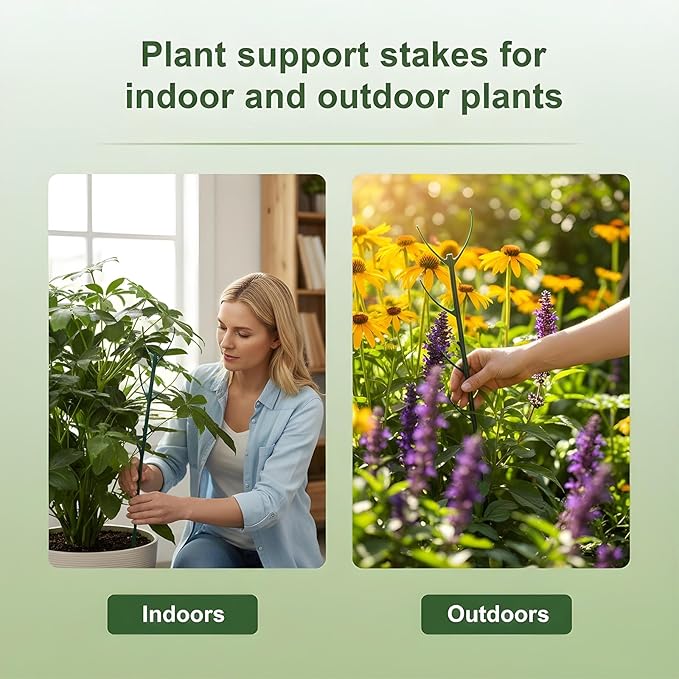 5Pcs Stackable Monstera Plant Support Stakes, Garden Plant Support Stakes for Indoor Outdoor Plants, ClimbingPlant Supports StructuresPlant Holder Stick Moss Pole for Tall Potted Plants